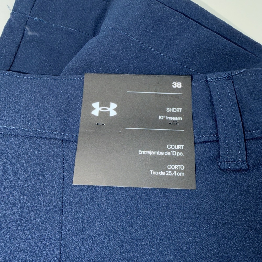NWT Under Armour Golf UA Tech Shorts Men's 38 Navy Stretch Performance - Picture 4 of 5